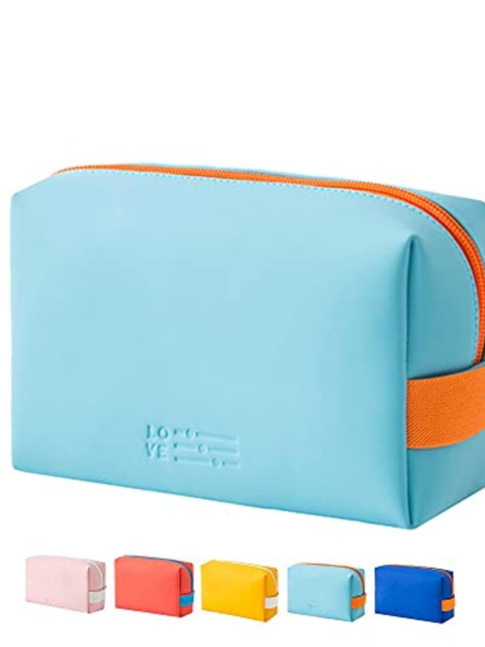 Vegan PU Leather Cosmetic Bag Travel Makeup Organizer Lightweight Portable